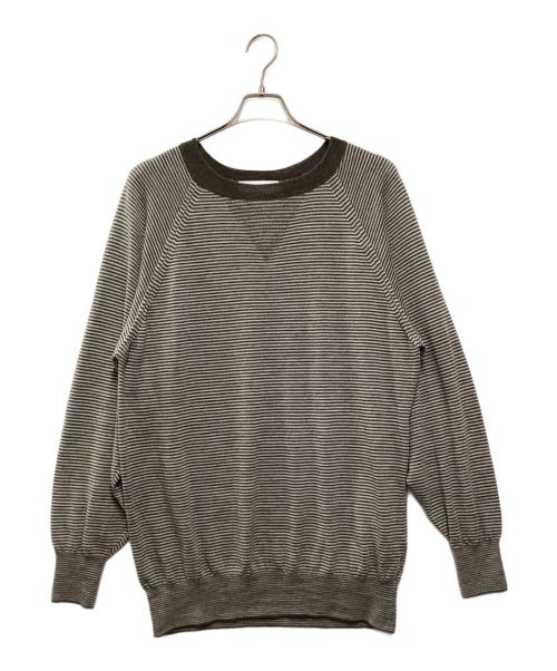 SUGARHILL（シュガーヒル）SUGARHILL (シュガーヒル) GAUGE STRIPE WOOL SWEATER ブラウン サイズ:2の古着・服飾アイテム