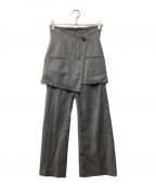 MAISON SPECIALメゾンスペシャル）の古着「Chambray Satin Layered Pants」｜グレー