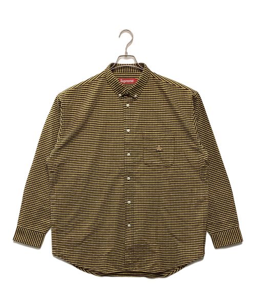 SUPREME（シュプリーム）SUPREME (シュプリーム) loose fit flannel oxford shirt イエロー サイズ:Lの古着・服飾アイテム