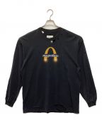 doubletダブレット）の古着「MAGNETIC LONG SLEEVE T-SHIRT」｜ブラック