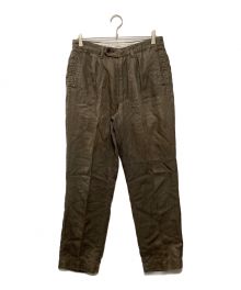 PHIGVEL MAKERS（フィグベルマーカーズ）の古着「LINEN PIN TUCK TROUSERS」｜カーキ