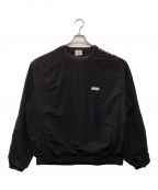 KEBOZケボズ）の古着「ZIP LOGO NYLON PULLOVER」｜ブラック