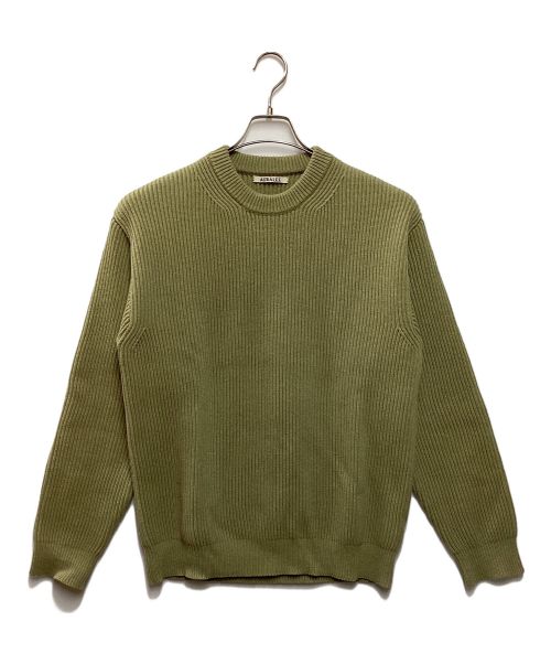 AURALEE（オーラリー）AURALEE (オーラリー) SUPER FINE WOOL RIB KNIT BIG P/O カーキ サイズ:4の古着・服飾アイテム