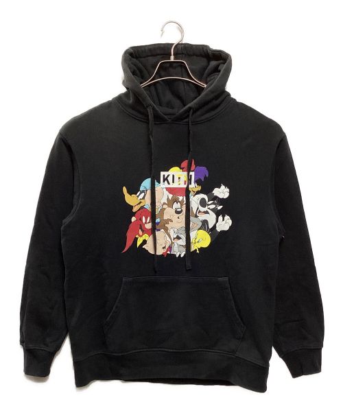 KITH（キス）KITH (キス) LOONEY TUNES (ルーニーチューンズ) プルオーバーパーカー ブラック サイズ:Mの古着・服飾アイテム