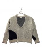 Knuth Marfクヌースマーフ）の古着「Uneck knit pullover」｜ベージュ×ネイビー