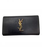 Saint Laurent Parisサンローランパリ）の古着「YSLロゴ長財布」｜ブラック