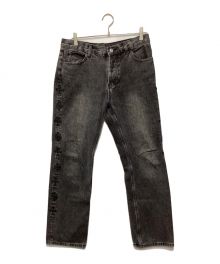 SUPPLIER（サプライヤー）の古着「BONE EMBROIDERY WASHED DENIM」｜ブラック