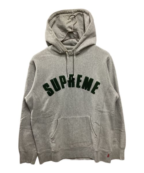 SUPREME（シュプリーム）SUPREME (シュプリーム) Chenille Arc Logo Hooded Sweatshirt グレー サイズ:SIZELの古着・服飾アイテム