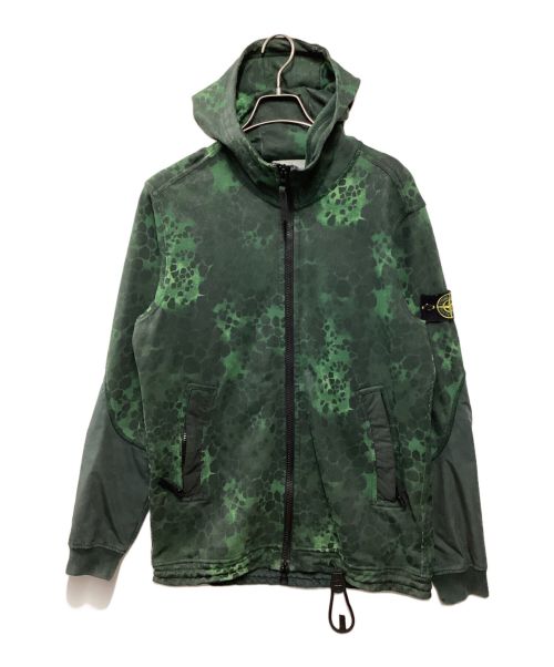 STONE ISLAND（ストーンアイランド）STONE ISLAND (ストーンアイランド) ALLIGATOR CAMOジップパーカー グリーン サイズ:Mの古着・服飾アイテム