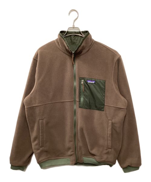 Patagonia（パタゴニア）Patagonia (パタゴニア) MENS REVERSIBLE SHELLED MICRODINI JKT ブラウン×グリーン サイズ:表記無しの古着・服飾アイテム