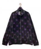 Needlesニードルズ）の古着「Papillon Velour Track Jacket」｜ブラック×パープル