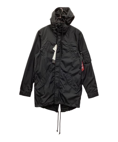 ALPHA（アルファ）ALPHA (アルファ) UNDEFEATED (アンディフィーテッド) NYLON M-65 FISHTAIL JACKET ブラック サイズ:M 未使用品の古着・服飾アイテム