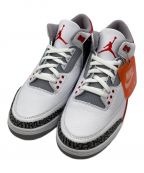 NIKEナイキ）の古着「AIR JORDAN 3 RETRO」｜ホワイト×レッド