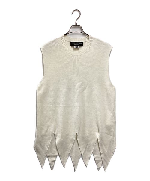 COMME des GARCONS HOMME PLUS（コムデギャルソンオムプリュス）COMME des GARCONS HOMME PLUS (コムデギャルソンオムプリュス) sleeveless knit アイボリー サイズ:Mの古着・服飾アイテム