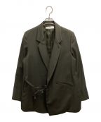 ETHOSENSエトセンス）の古着「STRING TAILORED JACKET/」｜オリーブ