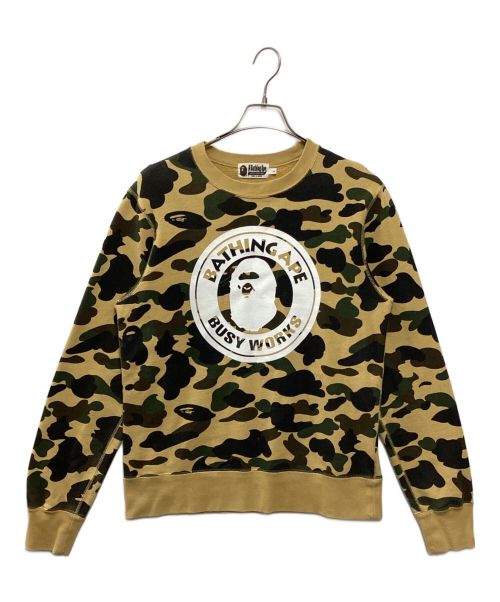 A BATHING APE（アベイシングエイプ）A BATHING APE (アベイシングエイプ) 1st CAMOスウェット ベージュ サイズ:Lの古着・服飾アイテム