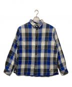 CHALLENGERチャレンジャー）の古着「L/S BIG CHECK SHIRT」｜ブルー