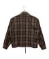 UNFIL (アンフィル) plaid wool gabardine full zip overshirt ブラウン サイズ:3：12000円