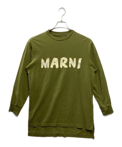 MARNI（マルニ）MARNI (マルニ) プリントロングスリーブカットソー グリーン サイズ:38の古着・服飾アイテム