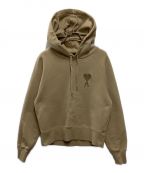 AMI Alexandre Mattiussiアミ アレクサンドル マテュッシ）の古着「TONAL HEART POPOVER HOODIE」｜ベージュ