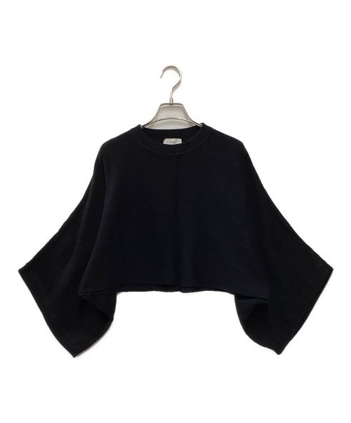 HYKE（ハイク）HYKE (ハイク) C/C KNIT THERMAL PONCHO ブラック サイズ:不明の古着・服飾アイテム