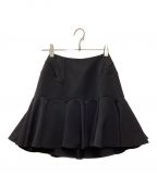 FETICO EMIFUNAYAMAフェティコ エミ フナヤマ）の古着「WOOL BARATHEA FRILLED MINI SKIRT」｜ブラック