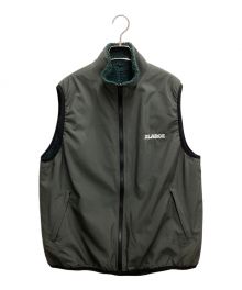 X-LARGE（エクストララージ）の古着「REVERSIBLE BOA VEST」｜グレー×グリーン