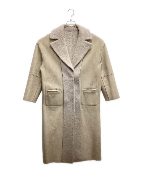 Ameri（アメリ）Ameri (アメリ) BLANKET LIKE FAKE MOUTON COAT ベージュ サイズ:Freeの古着・服飾アイテム