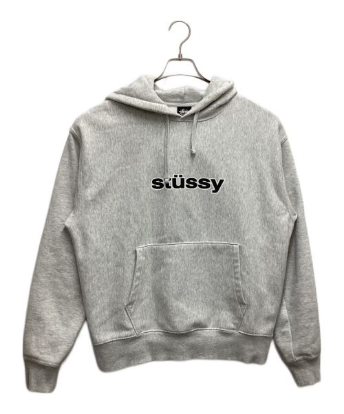 stussy（ステューシー）stussy (ステューシー) プルオーバーパーカー グレー サイズ:Mの古着・服飾アイテム