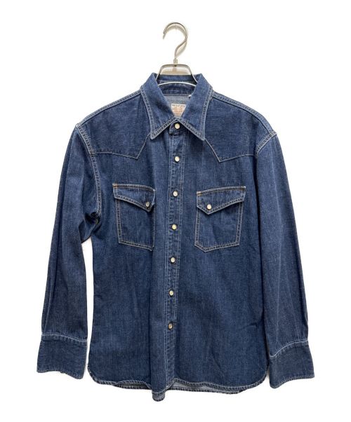 THE FLAT HEAD（ザ・フラットヘッド）THE FLAT HEAD (ザ・フラットヘッド) WESTERN L/S SHIRT インディゴ サイズ:40Rの古着・服飾アイテム