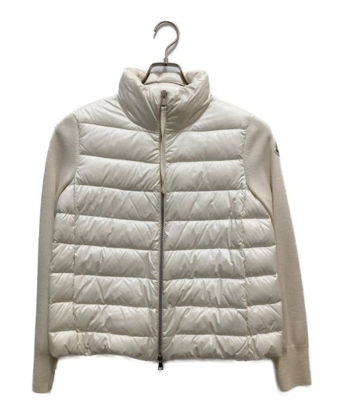 MONCLER（モンクレール）MONCLER (モンクレール) ハイブリッドダウンニット ホワイト×アイボリー サイズ:Sの古着・服飾アイテム