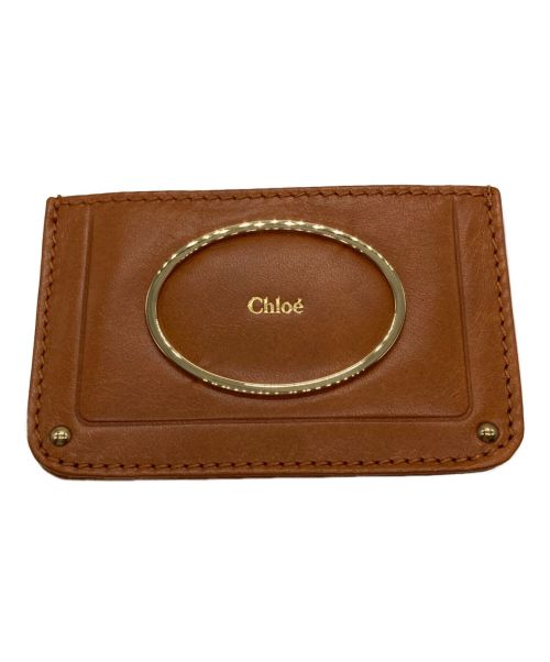 Chloe（クロエ）Chloe (クロエ) カードケース ブラウンの古着・服飾アイテム