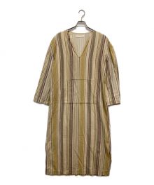 R JUBILEE（アールジュビリー）の古着「Stripe Long Dress」｜ベージュ