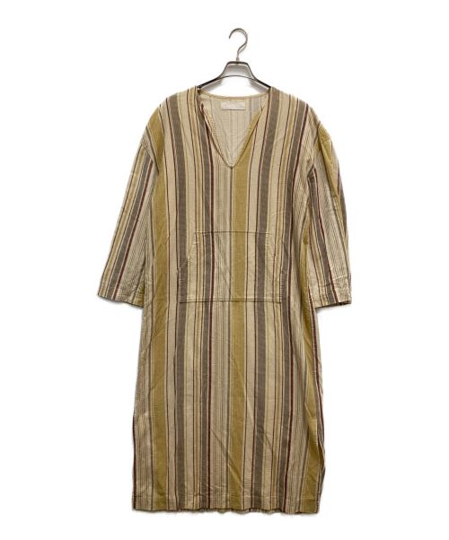 R JUBILEE（アールジュビリー）R JUBILEE (アールジュビリー) Stripe Long Dress ベージュ サイズ:Freeの古着・服飾アイテム