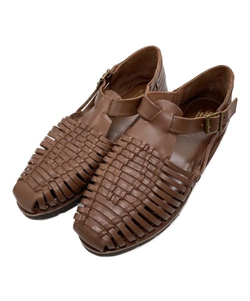 STEVEN ALAN（スティーブンアラン）STEVEN ALAN (スティーブンアラン) GURKHA LEATHER SANDALS ブラウン サイズ:43の古着・服飾アイテム