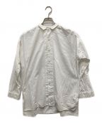 TRAVAIL MANUELトラバイユマニュアル）の古着「ミニ襟ロングスリーブシャツ」｜ホワイト