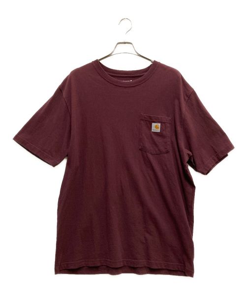 CarHartt（カーハート）CarHartt (カーハート) ポケットTシャツ ボルドー サイズ:Lの古着・服飾アイテム