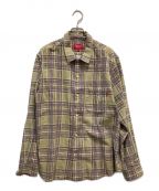 SUPREMEシュプリーム）の古着「20SS PRINTED PLAID SHIRT」｜ベージュ