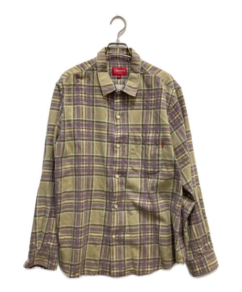 SUPREME（シュプリーム）SUPREME (シュプリーム) 20SS PRINTED PLAID SHIRT ベージュ サイズ:Mの古着・服飾アイテム