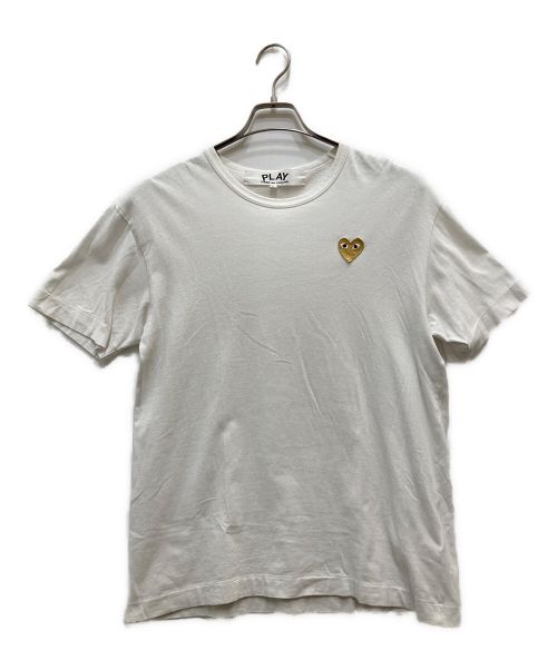 PLAY COMME des GARCONS（プレイ コムデギャルソン）PLAY COMME des GARCONS (プレイ コムデギャルソン) ハートワッペンTシャツ ホワイト サイズ:Lの古着・服飾アイテム