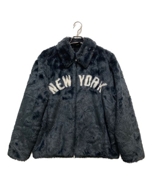 KITH（キス）KITH (キス) MLB (メジャーリーグベースボール) YANKEES FAUX FUR COACHES JACKET ブラック サイズ:Mの古着・服飾アイテム