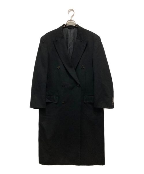 NO BLAND（ノーブランド）NO BLAND (ノーブランド) カシミヤダブルチェスターコート ブラック サイズ:Lの古着・服飾アイテム