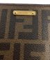 中古・古着 FENDI (フェンディ) ズッカ柄ラウンドジップウォレット ブラウン：12800円