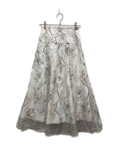 [中古]Apuweiser-riche(アプワイザーリッシェ)のレディース スカート ピオニーライン刺繍スカート