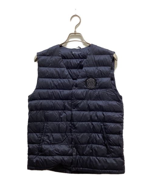 Paris Saint-Germain（パリ・サン ジェルマン）Paris Saint-Germain (パリ・サン＝ジェルマン) EDIFICE (エディフィス) INNER DOWN VEST ネイビー サイズ:Lの古着・服飾アイテム