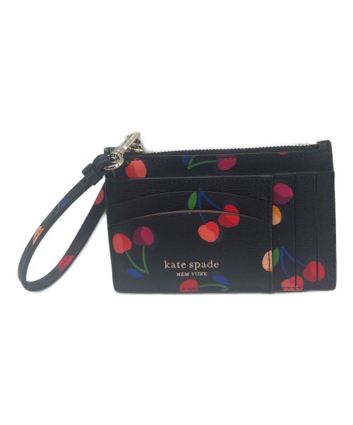 Kate Spade（ケイトスペード）Kate Spade (ケイトスペード) キーリング付パスケース ブラックの古着・服飾アイテム