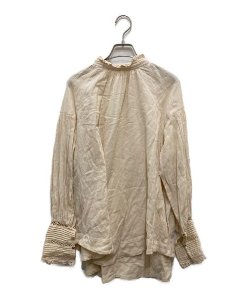 ne quittez pas（ヌキテパ）ne quittez pas (ヌキテパ) moss cotton frill collar blouse ベージュ サイズ:表記無しの古着・服飾アイテム