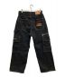 X-LARGE (エクストララージ) EMBROIDERED DENIM CARGO PANTS ブラック サイズ:32：8000円