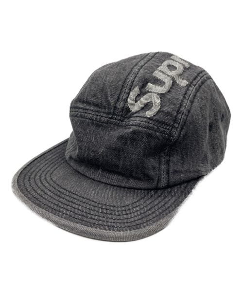 SUPREME（シュプリーム）SUPREME (シュプリーム) Top Logo Denim Camp Cap（トップロゴデニムキャンプキャップ） グレー サイズ:表記無しの古着・服飾アイテム