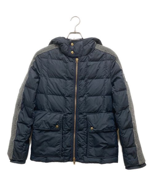 MONCLER GAMME BLEU（モンクレール ガム ブルー）MONCLER GAMME BLEU (モンクレール ガム ブルー) ウール切替ダウンジャケット ブラック×グレーの古着・服飾アイテム